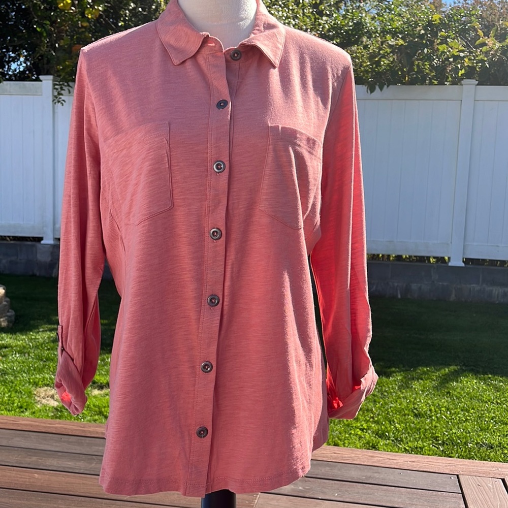 Style&Co casual shirt, button down, very soft great fall color - Picture 1 of 6